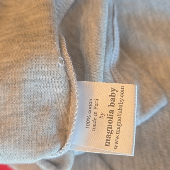 NWOT Magnolia Baby Unisex Size 8 And Size 10 Pajamas Red and Gray - Picture 9 of 12